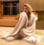 Merima Throws Home Textile Decke Farbe Ochre Grey