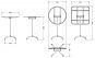 Haefeli Gartenstehtisch Modell 1119 - 80 x 80cm