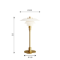 PH 2/1 Tischleuchte - Messing metallisiert