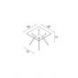 Biplane quadratisch Outdoortisch