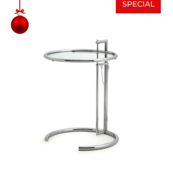 Adjustable Table E 1027 Beistelltisch verchromt