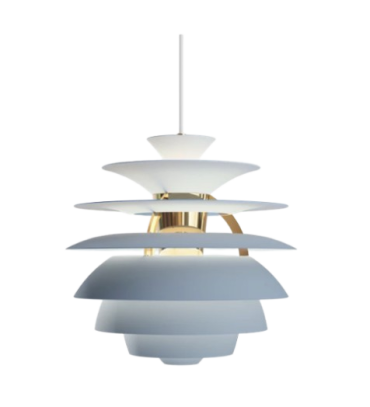 PH Snowball blue/brass Pendelleuchte