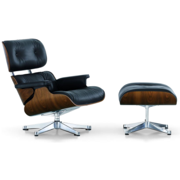 Lounge Chair & Ottoman - Nussbaum schwarz pigmentiert (Sessel)