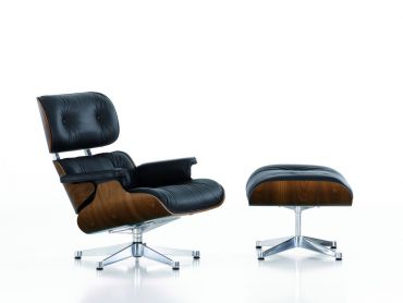Lounge Chair & Ottoman - Nussbaum schwarz pigmentiert (Sessel)