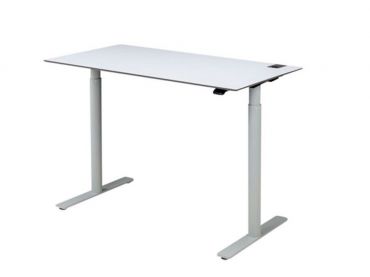 S60 Sitz-Steh-Tisch weiss elektrisch 100x60 cm
