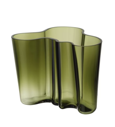 Alvar Aalto Vase 16 cm - moosgrün
