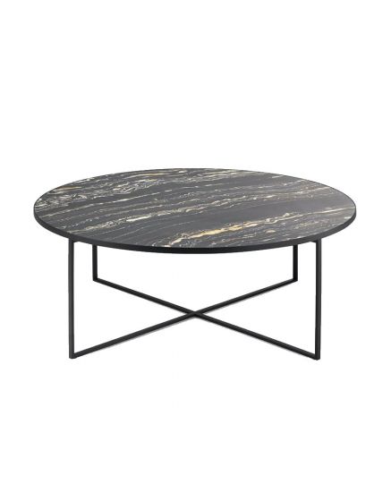 Minimize Round 80 Couchtisch - Titanium Black