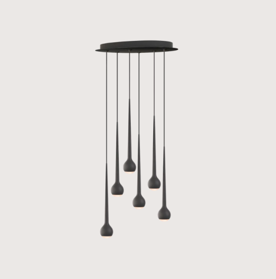 Falling Sun Chandelier Six