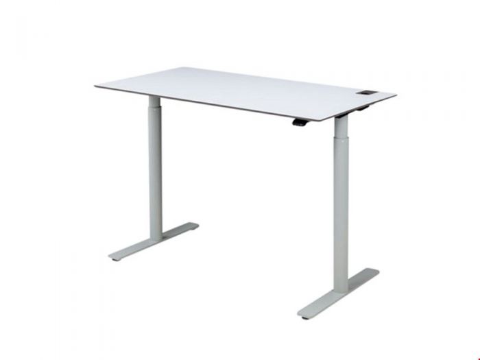 S60 Sitz-Steh-Tisch weiss elektrisch 140x80 cm