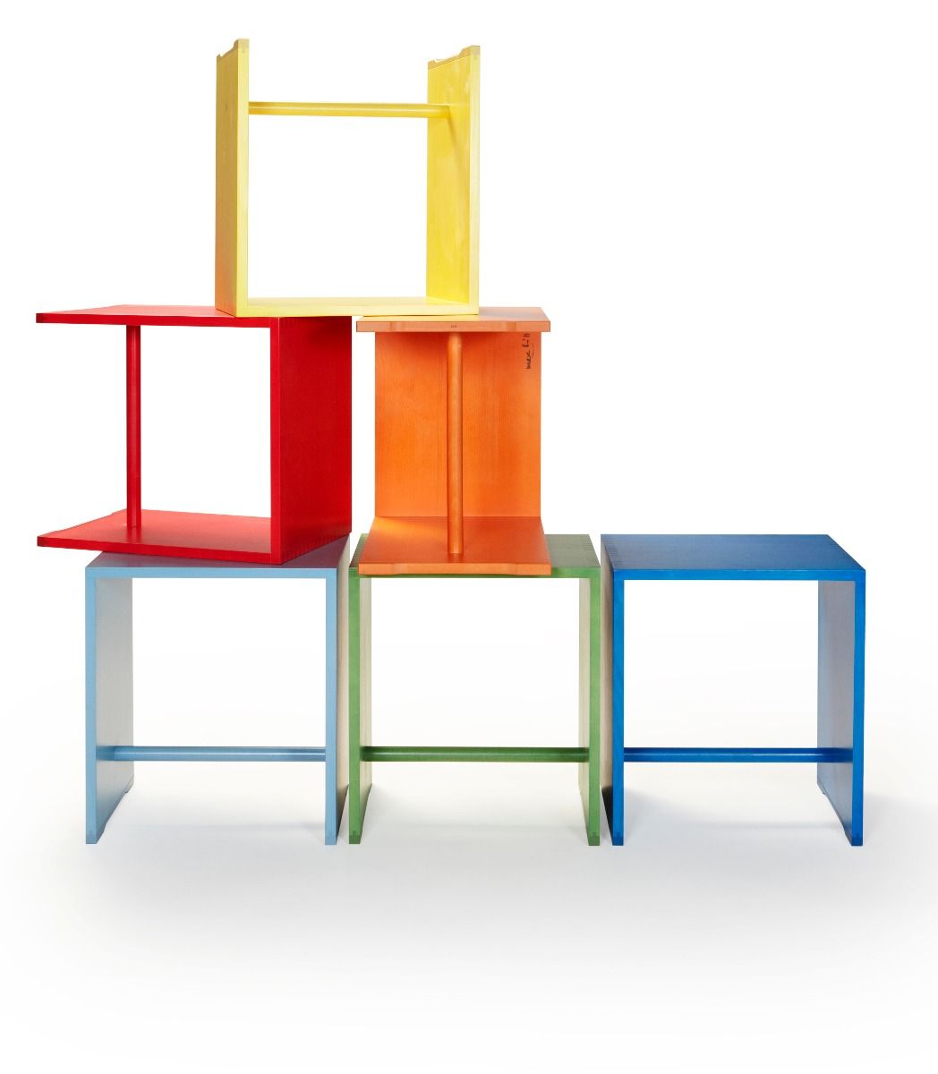 Max Bill Ulmer Hocker dunkelblau key